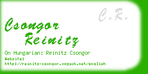 csongor reinitz business card